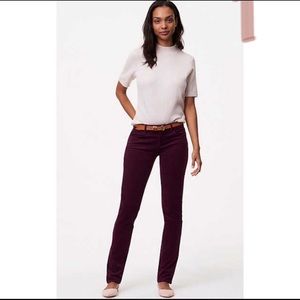 Loft Curvy Straight Leg Corduroy Pants